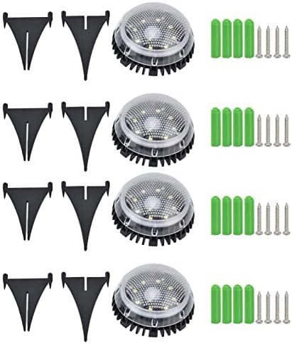 Fafeicy 4Pcs Solar Ground Lights Outdoor Solar Color Gradient Pathway Lights 8 LEDs Disk Solar Deck Lights Landscape Lights for Outdoors by Fafeicy