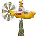 2D Nautical Yellow Submarine Wind Spinner for Yard, Sturdy Metal Kinetic Garden Sculpture, 12.6" Rotating Lawn Ornament for Outdoor Patio Decor and Balcony by Unknown