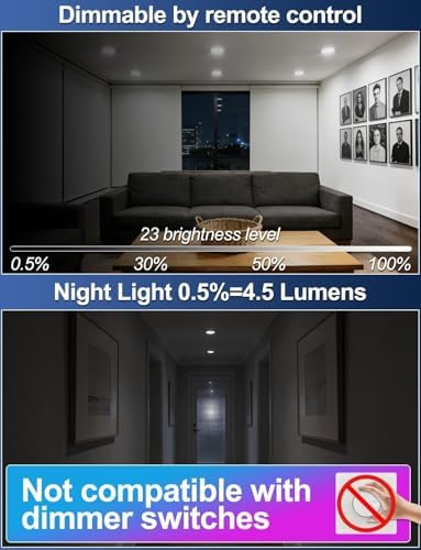 BR30 LED Recessed Can Light Bulbs, RGB Color Changing Indoor Flood Light Bulbs, Remote Control Timer with 5CCT Tunable White, E26 Base 10W 900LM (75W Equiv), Only for 6in Recessed Ceiling Cans, 8 Pack - Image 6