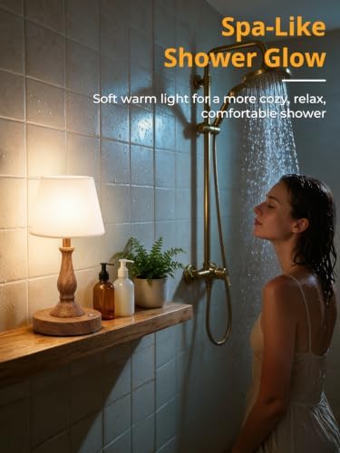 Yochoice IP65 Waterproof Shower Lamp, Rechargeable Cordless Bathroom Lamp - Image 3