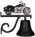 Montague Metal Products Cast Aluminum Dinner Bell-Black & Chrome Motorcycle by MontagueMetalProducts