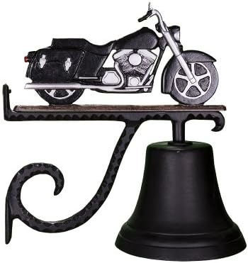 Montague Metal Products Cast Aluminum Dinner Bell-Black & Chrome Motorcycle by MontagueMetalProducts