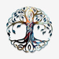 Tree Of Life Metal Wall Art Round Plaque Rustic Steel Decor For Living Room Bedroom Or Garden Porch Elegant Nature Inspired Silhouette Hanging Ornament (24 INCH) by Unknown