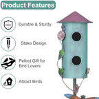 BAYN 57” Metal Bird House Stake for Outside Decorative - Image 5