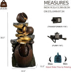 Bumilgar Garden Water Fountain, 38.4-Inch 3-Tier Terracotta Jar Features - Image 2