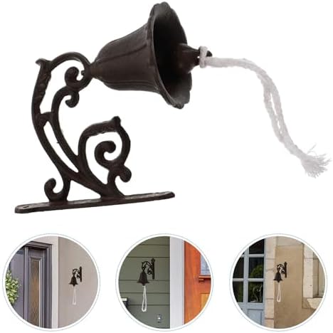 Cast Iron Wall Bell Outdoor Wall Decor Dinner Bell Weather Resistant Mounted Rustic Vintage Farmhouse Style - Image 7