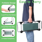 Garden Kneeler and Seat, 2024 Upgraded Foldable Heavy Duty Kneeling Bench with 2 Tool Bags and Soft EVA Foam Pad for Senior, Green - Image 6