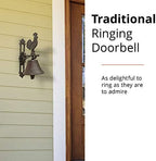 NACH Cast Iron Rooster Doorbell, Small Door Bells for Homes, Rustic Dinner Bell, Kitchen Door Bell, Metal Doorbells, 4.5x7.5x12 inch, JS-90-080 - Image 2