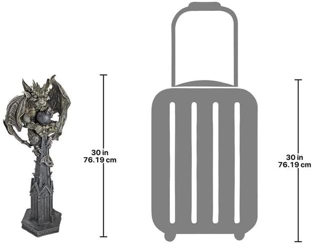Design Toscano CL4187 Raptor, Gargoyle Surveyor of the Realm Sculpture,two tone stone - Image 6