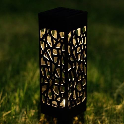 6pcs Solar Stake Lights Outdoor Waterproof Solar Ground Plug Lights Warm White LED Garden Pathway Lighting for Yard and Courtyard - Image 4