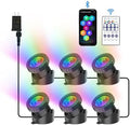 RGB Underwater Pond Lights, Super Bright LED Submersible Fountain Lights Colored Landscape Spotlights, Bluetooth APP Control IP68 Waterproof for Fish Aquarium Tank Garden Yard Pool (Set of 6) by CREPOW