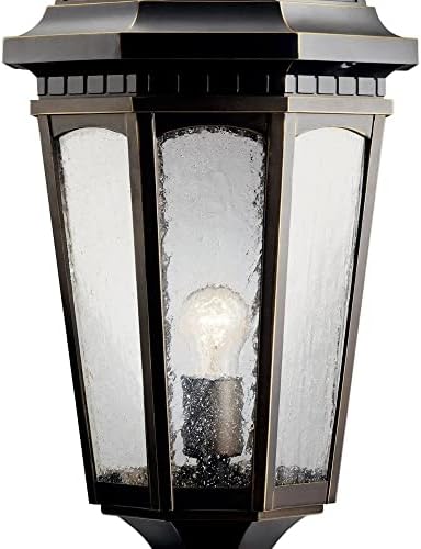 Kichler Courtyard Outdoor Post Light, Textured Black - Image 4