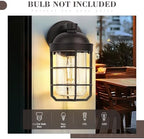 Emliviar Farmhouse Wall Mount Outdoor Lighting, Nautical Exterior Light Fixture Metal with Clear Glass, Outside Light in Oil Rubbed Bronze Finish for Garden & Porch, GE255BL ORB - Image 3