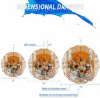 Fall Wind Spinner Orange Pumpkin Stainless Steel Spinner for Yard And Garden Maple Leaf Autumn Sunflower Wind Sculptures 10 Inch 3D Crafts Ornaments Hanging Wind Spinner for Outdoor Indoor Decorations - Image 2