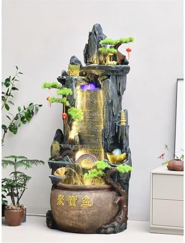 Cascading Rock Outdoor Water Fountain Rockery Water Decoration, Living Room Courtyard Water Circulation Fountain Landscape, Office Decoration Fish Tank for a Calming in Outdoor(M) - Image 4