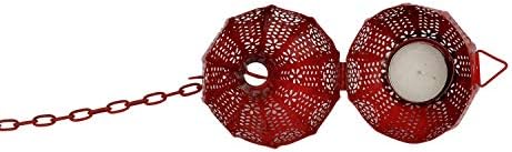 Lalhaveli Valentines Day Gift Moroccan Style Red Candle Lantern for Patio, Indoors/Outdoors Decorations - Image 5