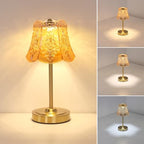 Shenmoyl Cordless Touch Table Lamp with 5200mAh Battery - 3 Adjustable Color Temperatures & Dimmable, Rechargeable Desk Lamp for Bedroom, Living Room, Office, Entryway, Bookshelves (Amber Rose) by Shenmoyl