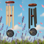 Personalized Firefighter Memorial Wind Chime with Cross and Angel Design Tribute Plaque, Custom Name and Memorial Years Fire Department Remembrance Gift, Outdoor Garden Porch Patio Decor Keepsake - Image 3