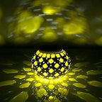 Solar Night Lights for, Mosaic Glass Ball Garden Lights, for Bedroom Party Garden Patio Yard Decoration Lighting Solar Outdoor Table Lamp (Yellow Square) - Image 4