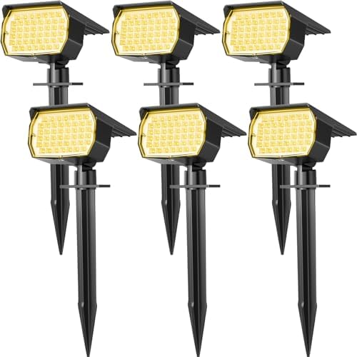 WENATY Solar Spot Light Outdoor Landscape Spotlights 6 Pack Warm White by WENATY