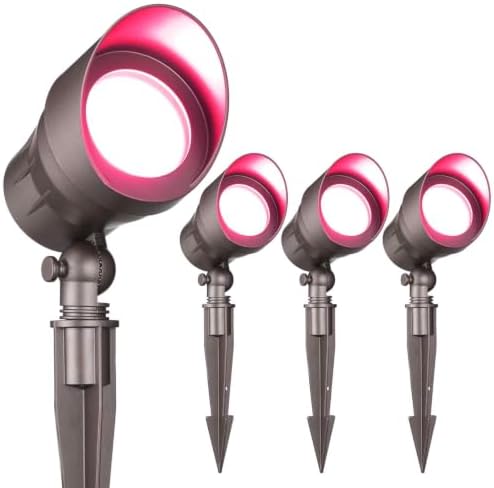 LEONLITE 4-Pack RGBCW 12-24V Low Voltage LED Spotlight Oil Rubbed Bronze by LEONLITE