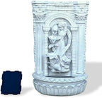 XBrand 30.3" Solar-Powered Outdoor Wall Fountain with Flower Maiden Statue, Antique Stone Waterfall Design for Garden, Yard Décor & Bird Bath, Polyresin by XBrandHomeGarden