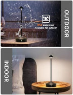 LED Rechargeable Cordless Table Lamps Black - Image 5