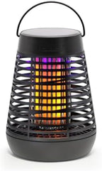 PIC Portable Bug Zapper, 600V Solar Powered Insect Trap & Fly Zapper for Outdoor Use, LED Flickering Flame, Activates Automatically in Dark, Weatherproof Outdoor Fly Trap, Kills Bugs on Contact by PICCorporation