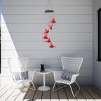 2pcs Solar LED Wind Chime Lights Xmas Red Cardinal Bird ABS - Image 4