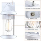 LONEDRUID 2 Pack Dusk to Dawn Sensor White Outdoor Wall Sconce Lightings - Image 3