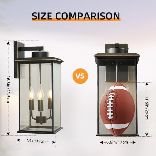 Large Oil‑Rubbed Bronze Outdoor Wall Sconce, Exterior Porch Light - Image 4