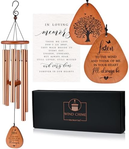Memorial Sympathy Wind Chimes Gifts, Sympathy Gifts for Loss of Loved One by AMBOBE