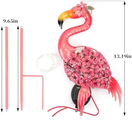 Garden Decor Solar Lights Flamingo Lawn Light, for Yard Outdoor Decorations Ground Inserted Outdoor Waterproof Garden Lamp LED,Patio, Courtyard, Gifts for Mom Grandma (Colorful Light) - Image 6