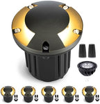Gardenreet Outdoor Well Lights Low Voltage - Solid Brass All Weather Ip65 12V Inground Lighting, LED Fixture, Antique Bronze for House Path Garden with 4000K Neutral White MR16 Bulb by Gardenreet