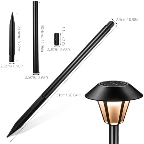 Uonlytech 8 Sets Pathway Extension Garden Solar Plastic Ground Outdoor Landscaping Spike Spikes Connectors Part for Lights Stakes Patio Tube Replacement Landscape Yard Light Torch with - Image 2