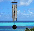 Woodstock Chimes Signature Collection, Woodstock Chakra Chime, Large (24'') Black, Eastern Energies Wind Chimes for Outdoor, Patio, Home or Garden Décor (CC7L) - Image 2
