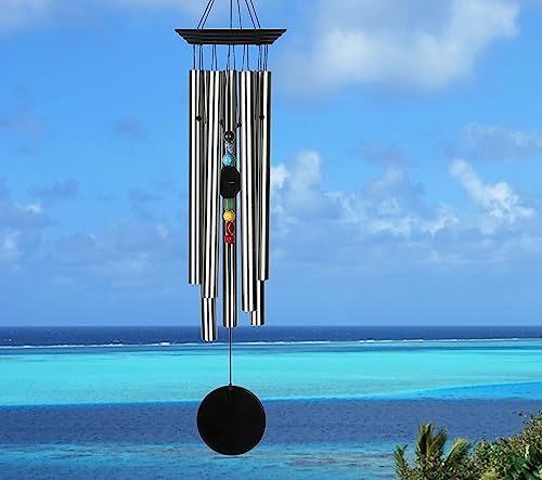 Woodstock Chimes Signature Collection, Woodstock Chakra Chime, Large (24'') Black, Eastern Energies Wind Chimes for Outdoor, Patio, Home or Garden Décor (CC7L) - Image 2