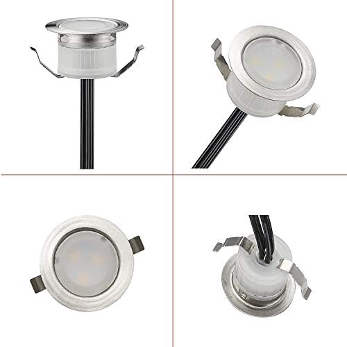 FVTLED Low Voltage LED Deck Light, 30pcs Φ1.22 Recessed Warm White - Image 3