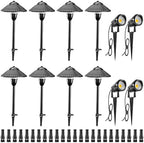 ZUCKEO LED Landscape Lighting Low Voltage Pathway Lights 12V 24V Landscape Light Kit, Outdoor Aluminum Landscape Spotlights Path Lights Waterproof for Garden Yard House Decoration(12Pack) by ZUCKEO