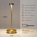 LED Cordless Table Lamp Rechargeable,Battery Powered Outdoor Lights - Image 5