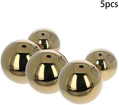 100mm Dia Gazing Ball 201 Stainless Steel Metal Balls Mirror Globe Polished Shiny Sphere for Home, Garden, Gold 5Pcs - Image 3