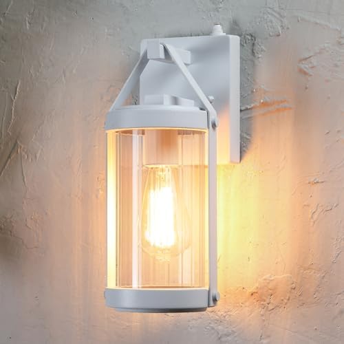 LONEDRUID 2 Pack Dusk to Dawn Sensor White Outdoor Wall Sconce Lightings - Image 2