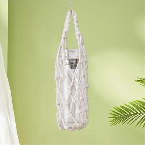 Mason Jar Hangers 10pcs Hand Woven Water Cup Mesh Bag Manual Weave Bottle Cover Can Be Suspended Multiple Colors Umbrella Storage For Hanging Bottle(Black) - Image 7