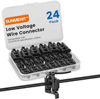24 Pack Low Voltage Wire Connectors for Landscape Lighting, Compatible with #12/14/16/18 Gauge Underground Cable for Pathway Lights, Spotlight, In-ground Lights, Waterproof, UL Listed by Sunmerit