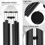 Vanquer Wind Chimes for Outside Deep Tone - 48'' Wind Chimes Outdoor Clearance, Deep Tone, Memorial WindChimes, Outdoor Décor, Wind Spinner, Sympathy Gift, Patio, Home Décor (Black) - Image 4