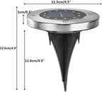 Ulalaza 4Pcs Solar Ground Lights 8 LED Waterproof Outdoor Garden Lights for Yard Driveway Lawn Pathway (White) - Image 3