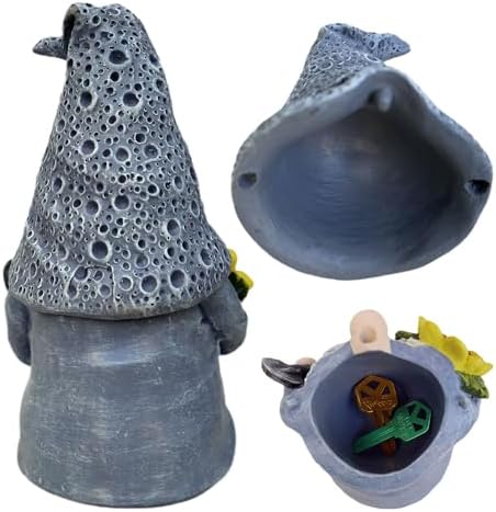 Key Hider Outdoor Garden Gnomes Statue Hide A Key Outside Gnome Figurine Decor For Yard Lawn Hidden Spare Key Holder Lock Box - Image 2