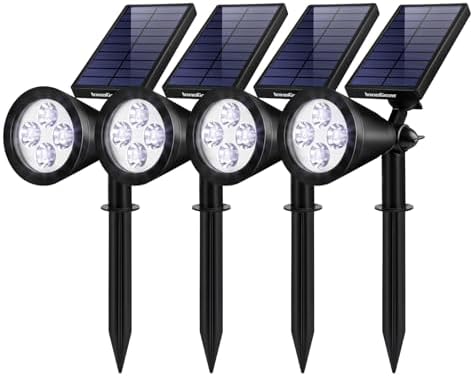 InnoGear 4 Solar Lights Outdoor Spot Garden Yard Landscape Flag, Cool White by InnoGear