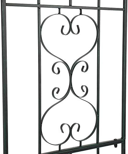 Garden Arbor, 7.3FT Metal Arbor Trellis for Climbing Plants Outdoor, Dark Green Garden Archway for Lawn, Patio and Backyard, Wedding Arches for Ceremony - Image 3