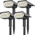 1000 Lumens Solar Spot Lights Outdoor Waterproof Landscape Spotlights by AOUNQ